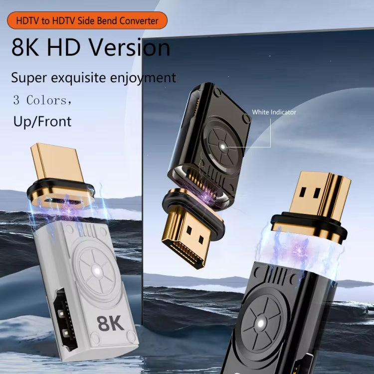 8K 60Hz HDTV to HDTV Side Bend Magnetic Converter(Sliver Left Bend) - HoMEdemic™ 