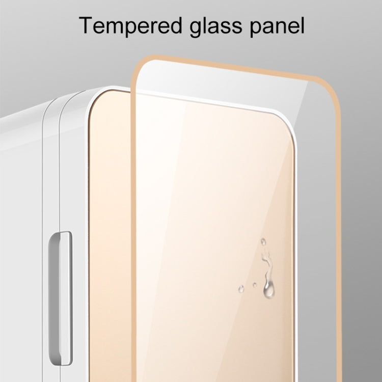 8L 37-48W Tempered Glass Panel Car / Home Mini Refrigerator, EU Plug (Silver) - HoMEdemic™ 