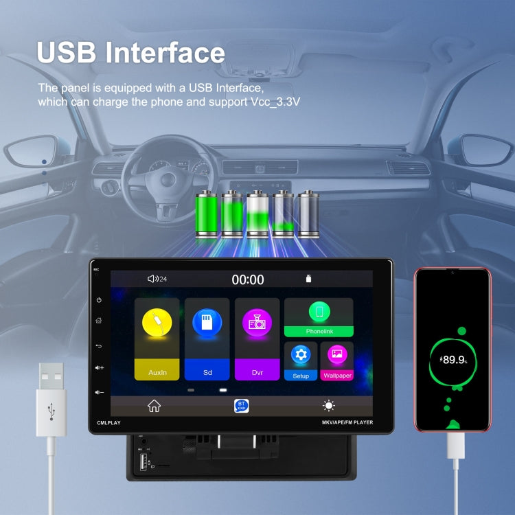 9 Inch Disassembly Screen MP5 Player Android Wireless CarPlay Reversing Image Integrated Machine(Standard) - HoMEdemic™ 