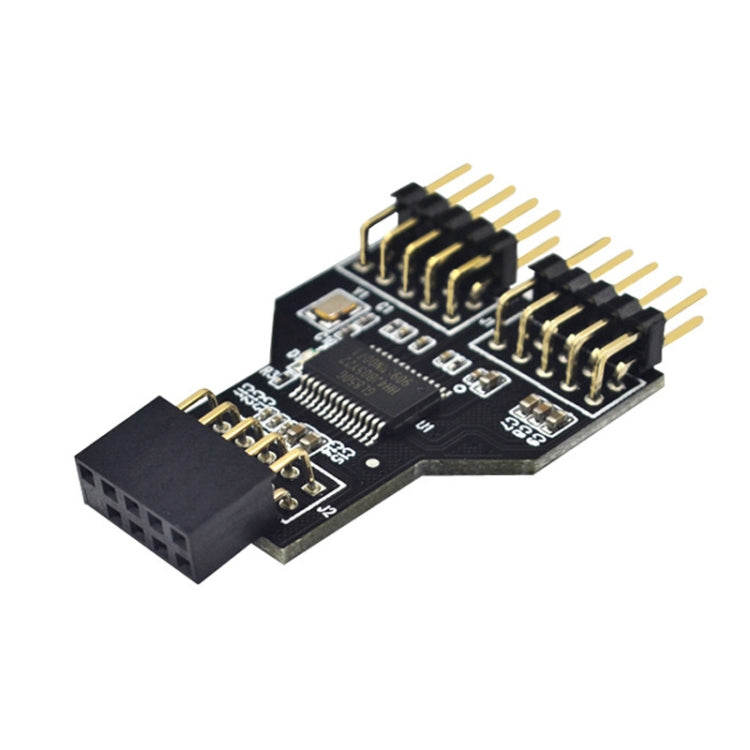 9 Pin USB Header Female 1 To 2 Male Board 9-Pin USB 2.0 HUB Connector Adapter - HoMEdemic™ 