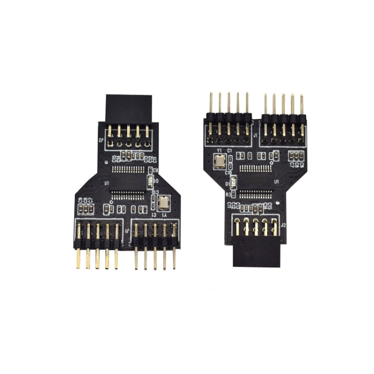 9 Pin USB Header Female 1 To 2 Male Board 9-Pin USB 2.0 HUB Connector Adapter - HoMEdemic™ 