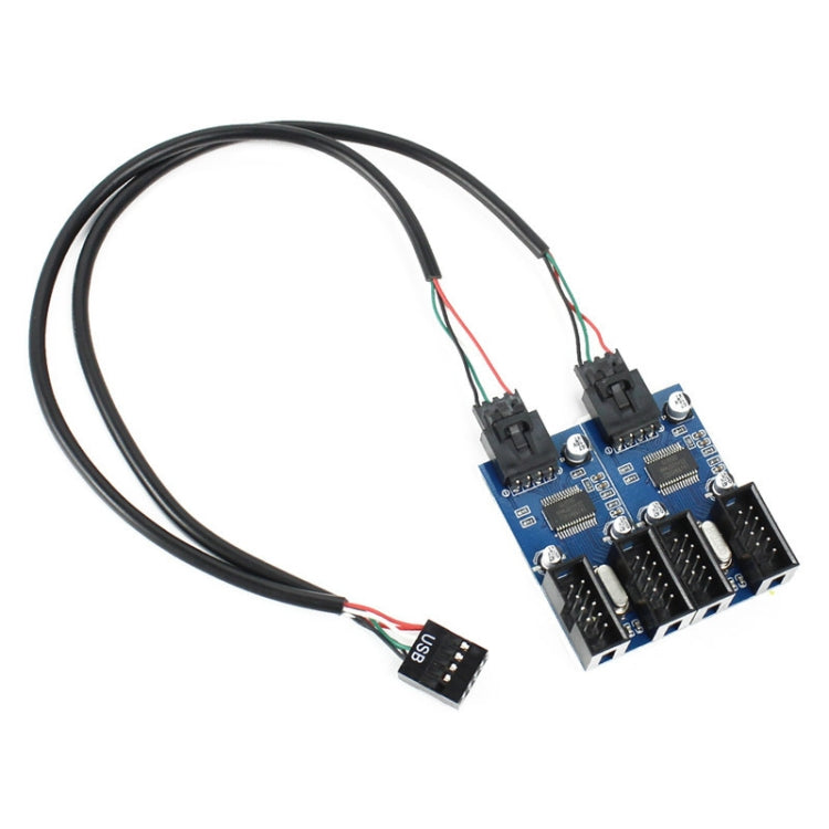 9 Pin USB Header Male 1 to 4 Female Extension Cable Card - HoMEdemic™ 