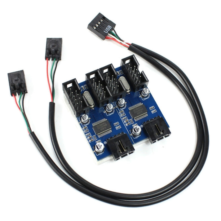 9 Pin USB Header Male 1 to 4 Female Extension Cable Card - HoMEdemic™ 