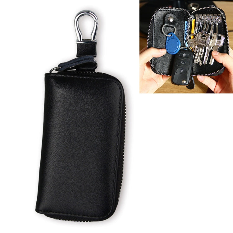 9092 Business Style Multifunctional Genuine Leather Zipper Car Key Bag - HoMEdemic™ 
