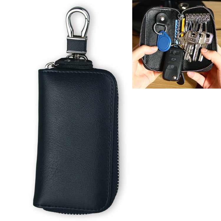 9092 Business Style Multifunctional Genuine Leather Zipper Car Key Bag - HoMEdemic™ 
