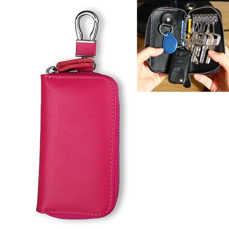 9092 Business Style Multifunctional Genuine Leather Zipper Car Key Bag - HoMEdemic™ 
