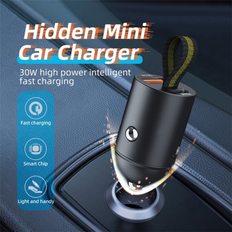 A1 QC 3.0+PD 30W Dual Car Charger Hidden Car Cigarette Lighter Phone Fast Charging Adapter - HoMEdemic™ 