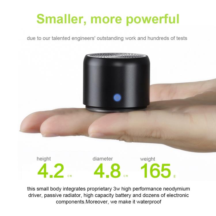 A106Pro IPX7 Waterproof Mini Portable Bluetooth Metal Speaker(Silver) - HoMEdemic™ 