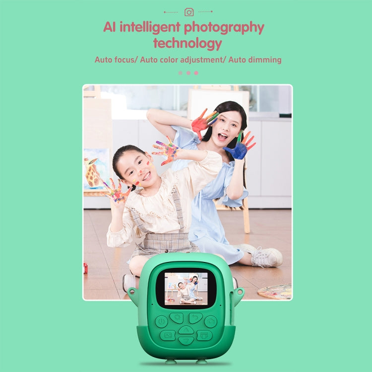 A19B 2.0-Inch 720P HD Reversible Camera Cartoon Children Mini Digital Printing Camera(Green) - HoMEdemic™ 