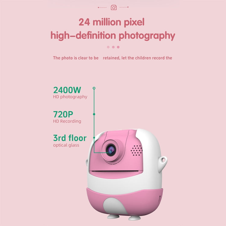A19B 2.0-Inch 720P HD Reversible Camera Cartoon Children Mini Digital Printing Camera(Pink) - HoMEdemic™ 