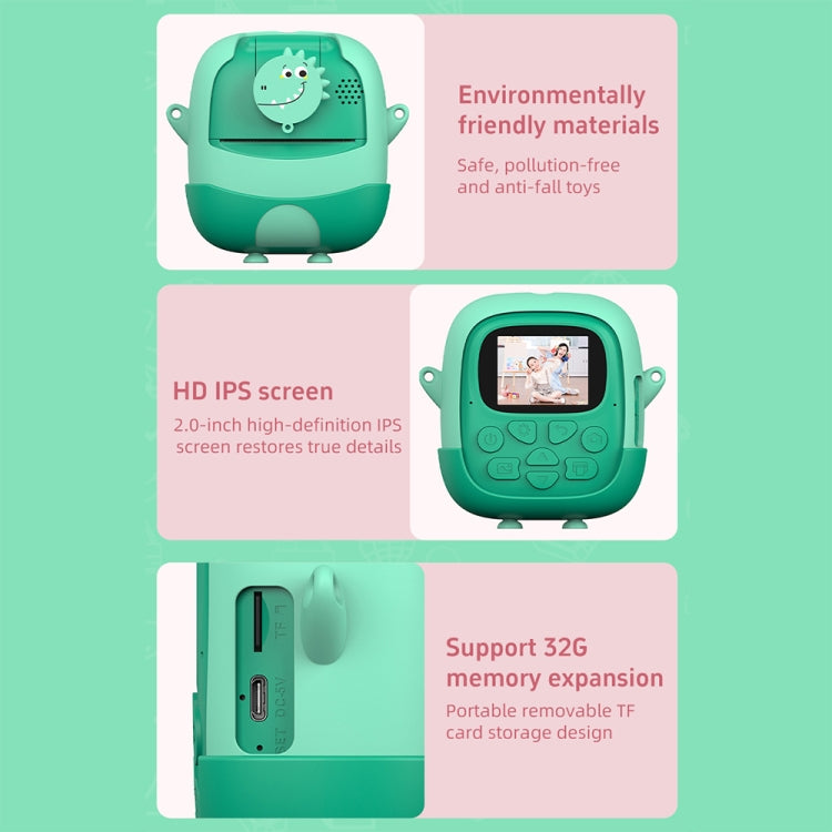 A19B 2.0-Inch 720P HD Reversible Camera Cartoon Children Mini Digital Printing Camera(Pink) - HoMEdemic™ 