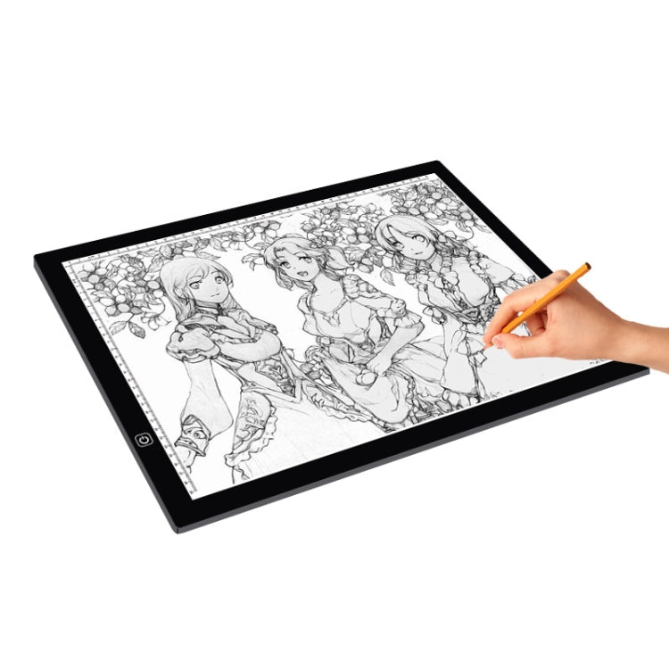 A3 Size 8W 5V LED Ultra-thin Stepless Dimming for Acrylic Copy Boards for Anime Sketch Drawing Sketchpad, with USB Cable, With USB Cable - HoMEdemic™ 