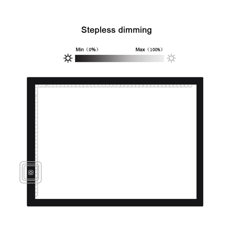 A3 Size 8W 5V LED Ultra-thin Stepless Dimming for Acrylic Copy Boards for Anime Sketch Drawing Sketchpad, with USB Cable, With USB Cable - HoMEdemic™ 