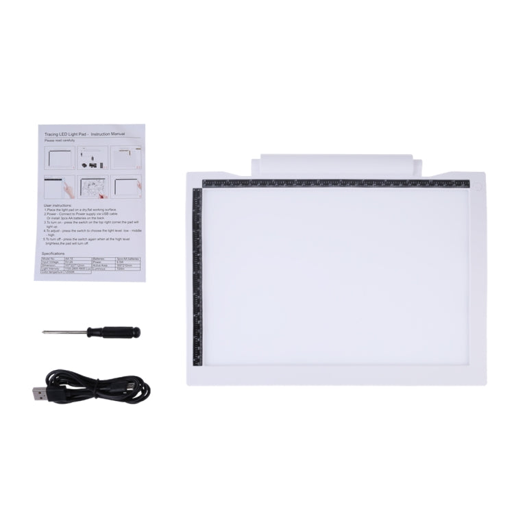 A4-19 6.5W Three Level of Brightness Dimmable A4 LED Drawing Sketchpad Light Pad with USB Cable - HoMEdemic™ 