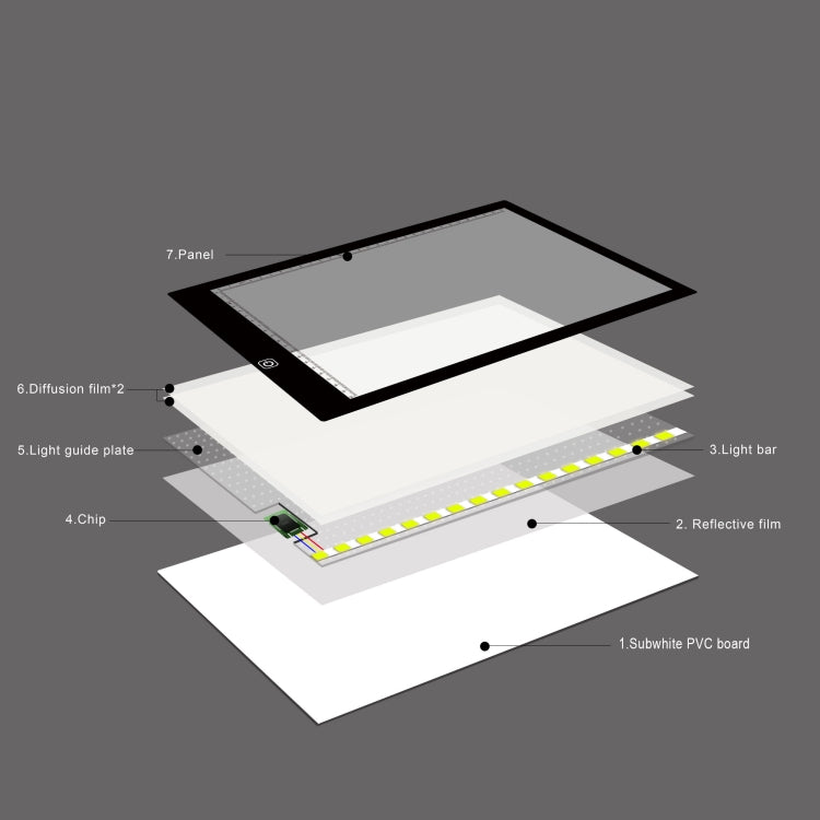 A4 Size LED Three Level of Brightness Dimmable Acrylic Copy Boards for Anime Sketch Drawing Sketchpad, A4 - HoMEdemic™ 
