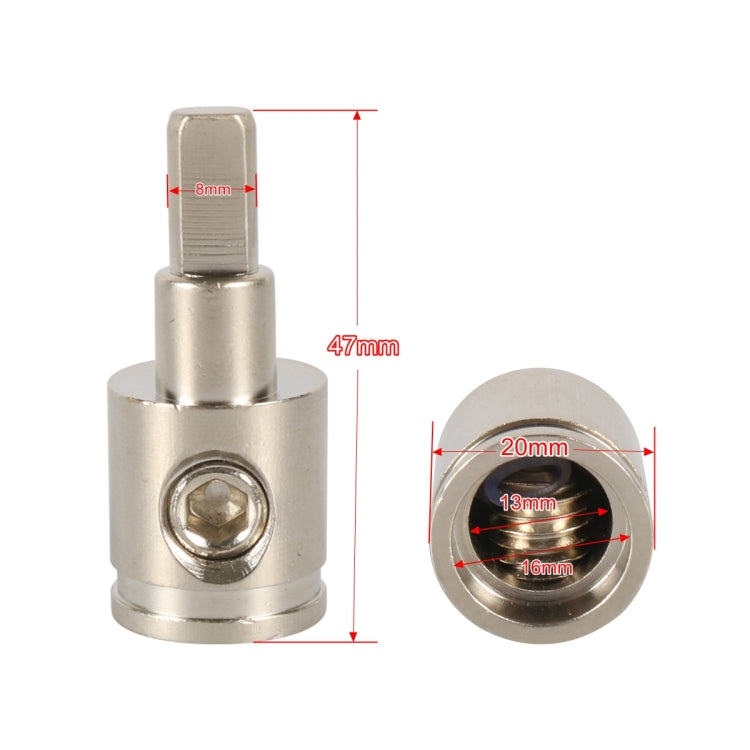 A5659-02 2 PCS Car Large Size Nickel-plated Brass 0GA to 4GA Audio Terminal Block, A5659-02 - HoMEdemic™ 