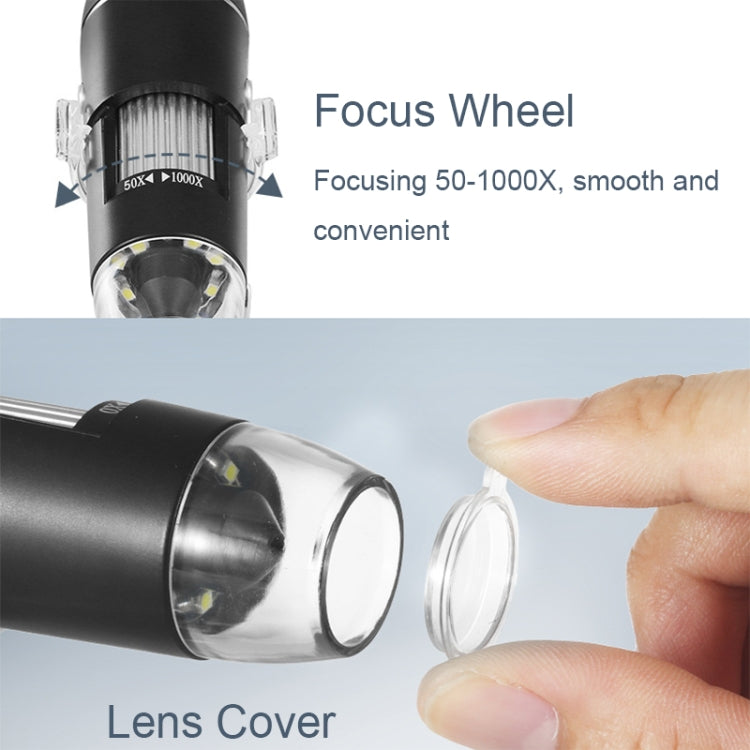 A8 50X-1000X USB Hose Stand Digital Microscope LED Light Handheld Portable Microscope, A8 50X-1000X - HoMEdemic™ 