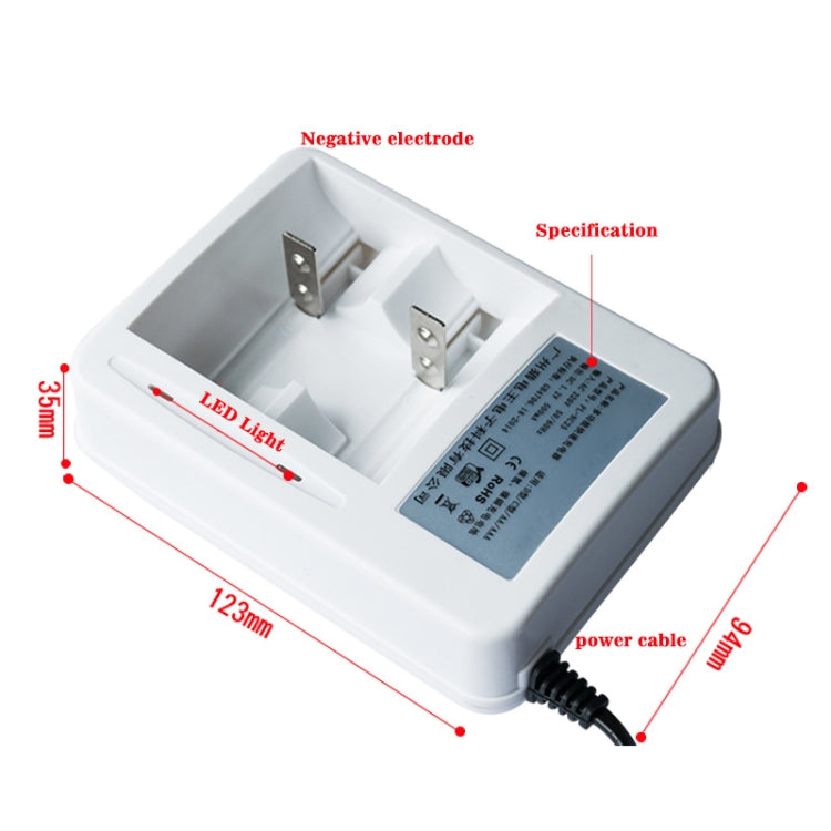 AC 220V 2 Slot Battery Charger for AA & AAA & C / D Size Battery, CN Plug - HoMEdemic™ 