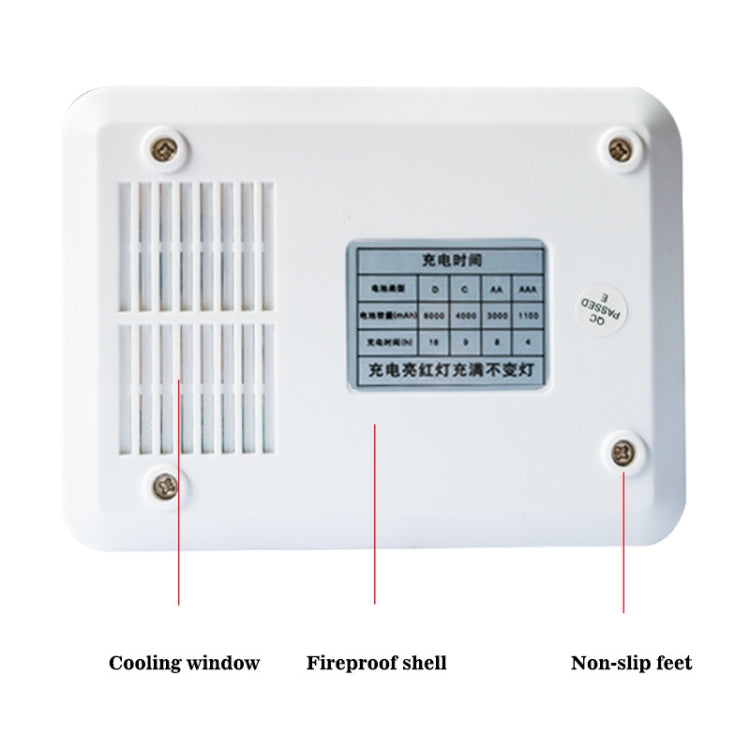 AC 220V 2 Slot Battery Charger for AA & AAA & C / D Size Battery, CN Plug - HoMEdemic™ 