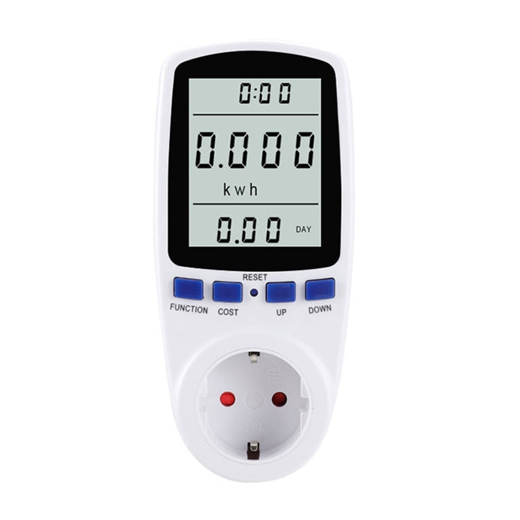 AC 230V 50Hz Max 16A LCD Display Energy Meter Watt Volt Voltage Power Analyzer Automatic Electricity Monitor Analyzer Power, EU Plug, AC 230V EU Plug - HoMEdemic™ 