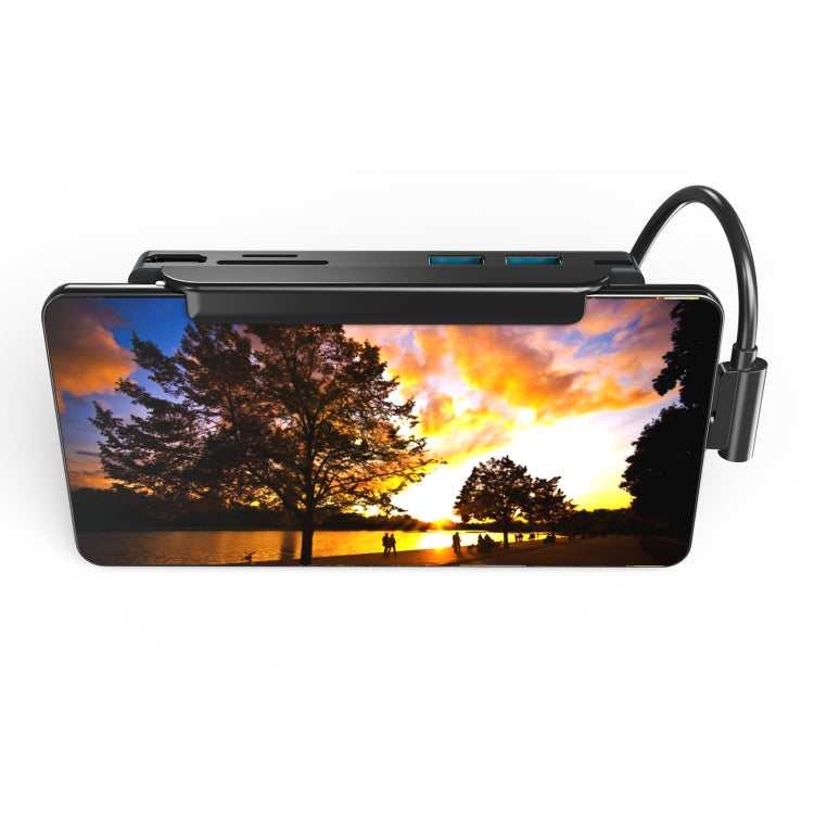 AD-065 6 in 1 USB-C / Type-C to 4K HDMI + SD / TF Card Slot + Type-C + 2 USB 3.0 Back Clip Style Multifunctional Docking Station HUB, 6 In 1 Back Clip Style - HoMEdemic™ 