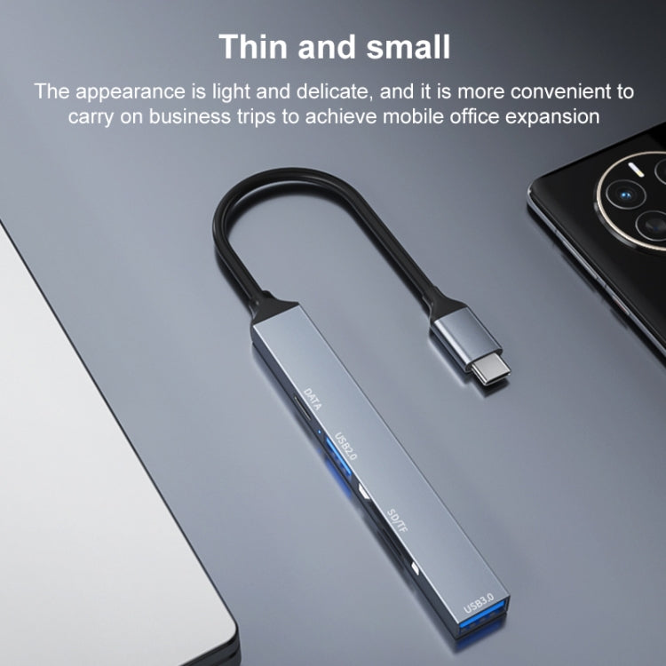 ADS-806C 5 in 1 USB-C / Type-C to USB 3.0 + USB-C / Type-C + SD/TF + USB2.0 HUB Docking Station - HoMEdemic™ 