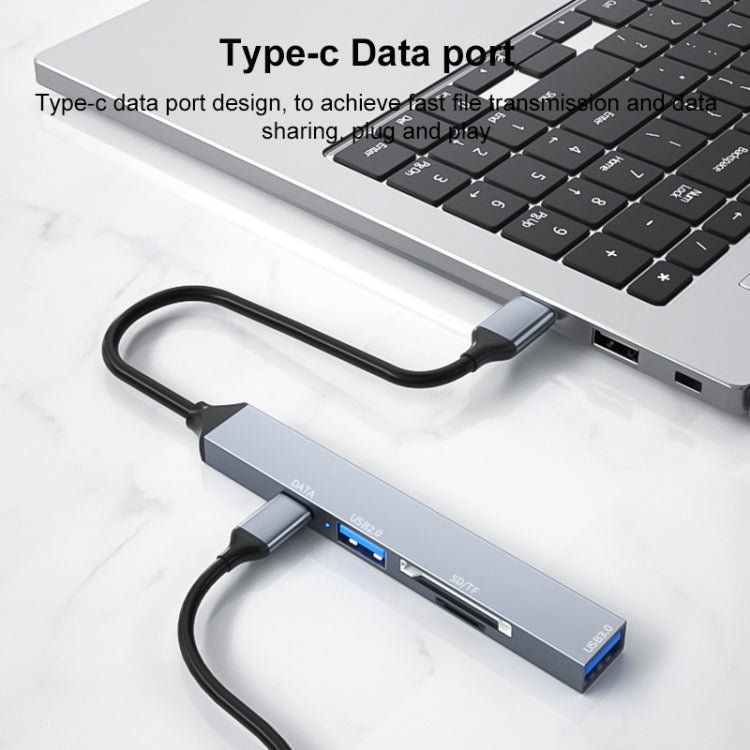 ADS-806C 5 in 1 USB-C / Type-C to USB 3.0 + USB-C / Type-C + SD/TF + USB2.0 HUB Docking Station - HoMEdemic™ 
