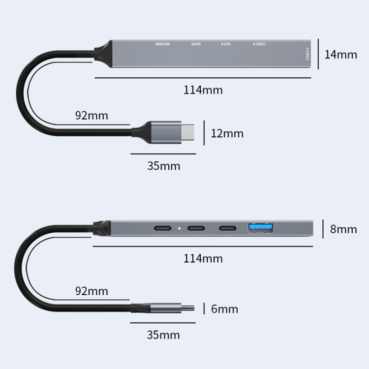 ADS-809 PD 100W 5 in 1 USB-C / Type-C Port Multifunctional Docking Station - HoMEdemic™ 