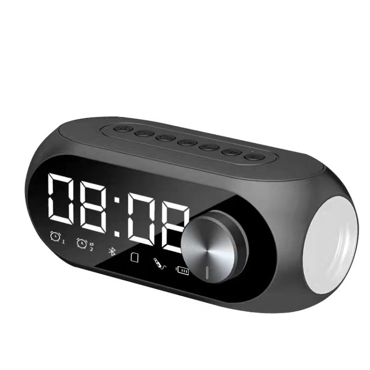 AEC S8 Alarm Clock Bluetooth Speakers with LED Light Support TF / FM(Black) - HoMEdemic™ 