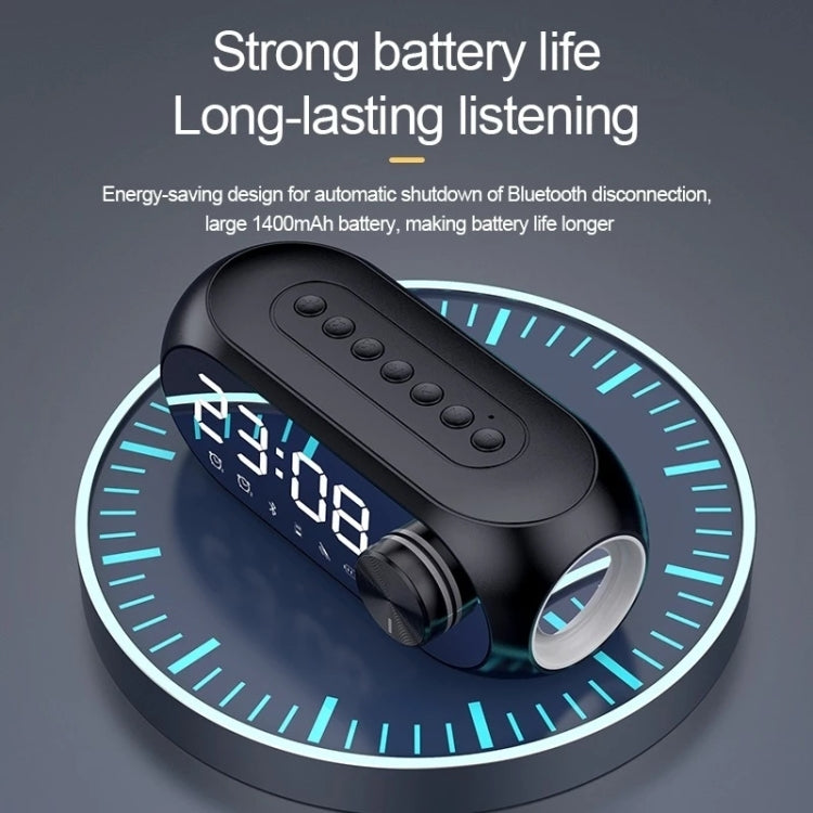 AEC S8 Alarm Clock Bluetooth Speakers with LED Light Support TF / FM(Black) - HoMEdemic™ 