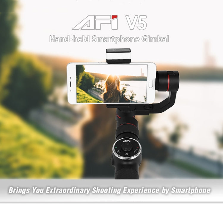 AFI V5 Smooth 3-Axis Handheld Aluminum Brushless Gimbal Stabilizer with Tripod Mount & Fill Light for Smartphones within 6 inch, Support Face Tracking - HoMEdemic™ 