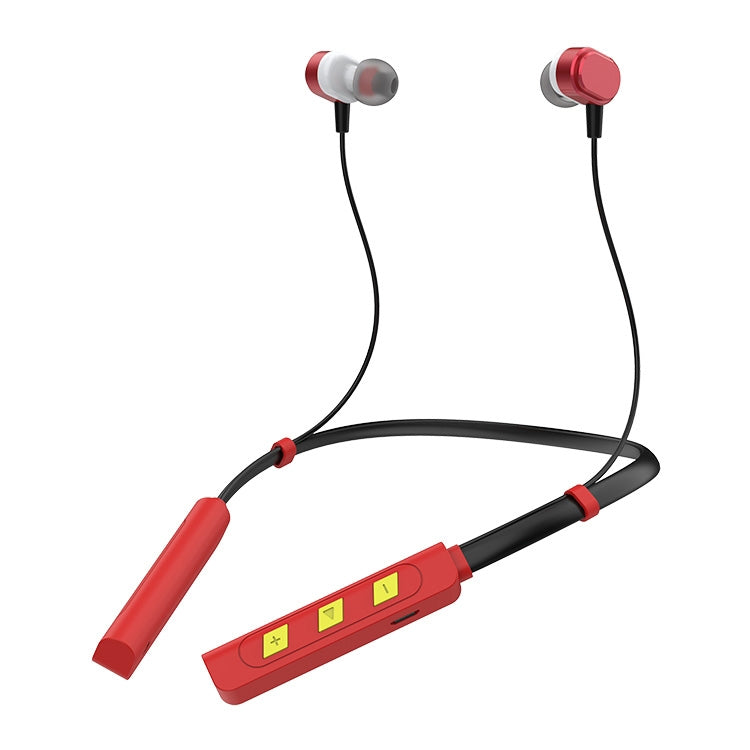 AIN MK-I01 IPX4 Waterproof Neck-mounted Wire-controlled Sports Bluetooth Earphone with Cable Buckle, Support Call & Voice Assistant (Red) - HoMEdemic™ 