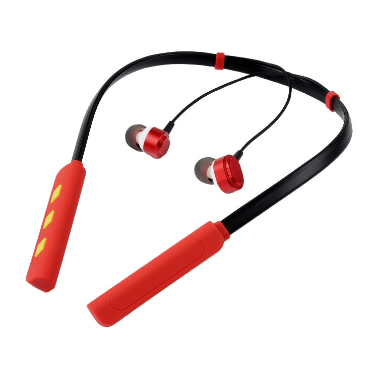 AIN MK-I01 IPX4 Waterproof Neck-mounted Wire-controlled Sports Bluetooth Earphone with Cable Buckle, Support Call & Voice Assistant (Red) - HoMEdemic™ 