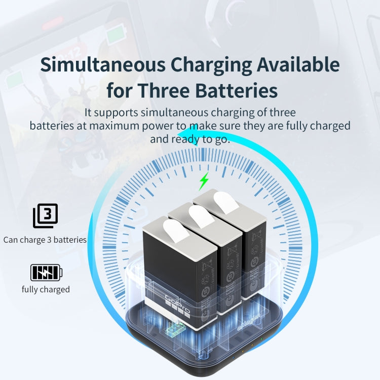 AMagisn Battery Charger Charging Seat For GoPro HERO12 Black /11 Black /10 Black /9 Black - HoMEdemic™ 