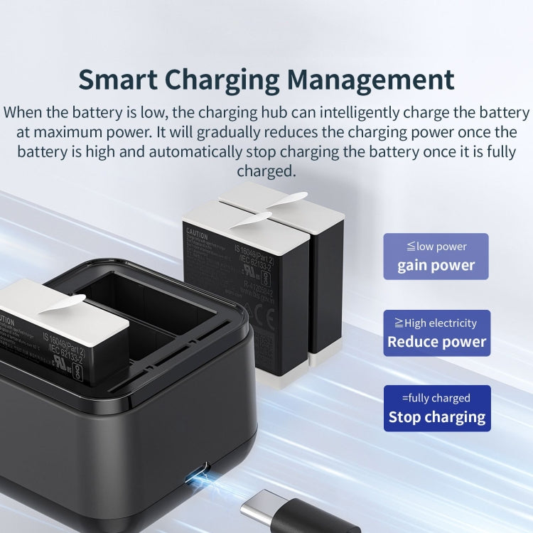 AMagisn Battery Charger Charging Seat For GoPro HERO12 Black /11 Black /10 Black /9 Black - HoMEdemic™ 