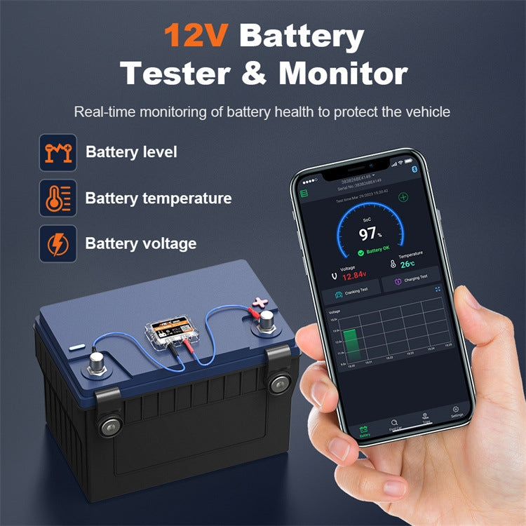 ANCEL BM200 12V Bluetooth 4.2 Car Battery Analysis and Detection Tool Battery Tester - HoMEdemic™ 