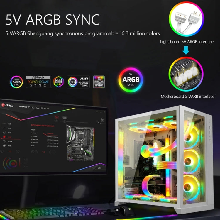 AOSOR AL300 Computer Glow Line ARGB Neon Cable Motherboard Chassis Light Strip Light Board Decoration(Black) - HoMEdemic™ 