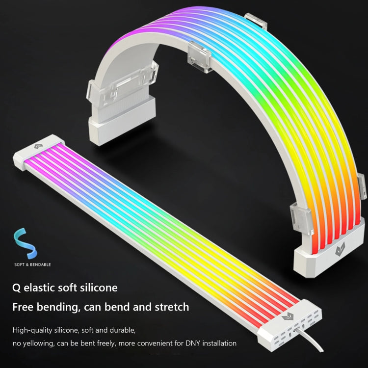 AOSOR AL300 Computer Glow Line ARGB Neon Cable Motherboard Chassis Light Strip Light Board Decoration(White) - HoMEdemic™ 