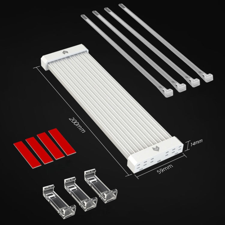 AOSOR Al200 Neon Cable Computer Motherboard Graphics Card Glow Board Power Supply Line Decoration(White) - HoMEdemic™ 