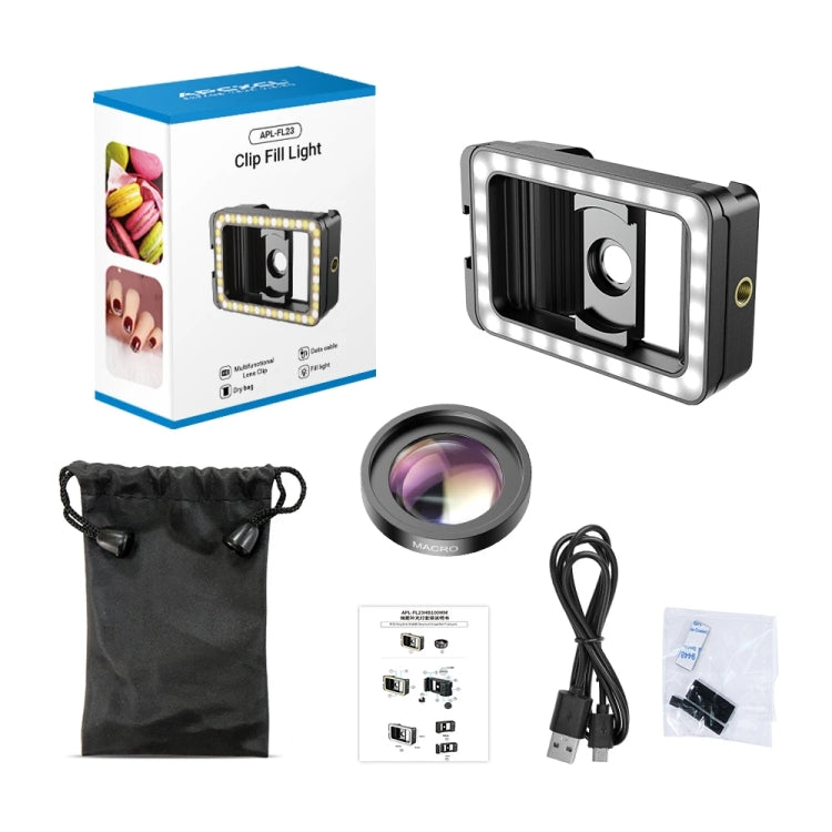 APEXEL 15X  Macro Lens With LED Fill Light Phone Holder Clamp - HoMEdemic™ 