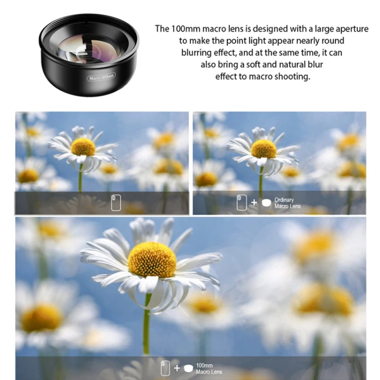 APEXEL 4K HD 100mm Macro Lens With LED Fill Light Set for Smartphones - HoMEdemic™ 