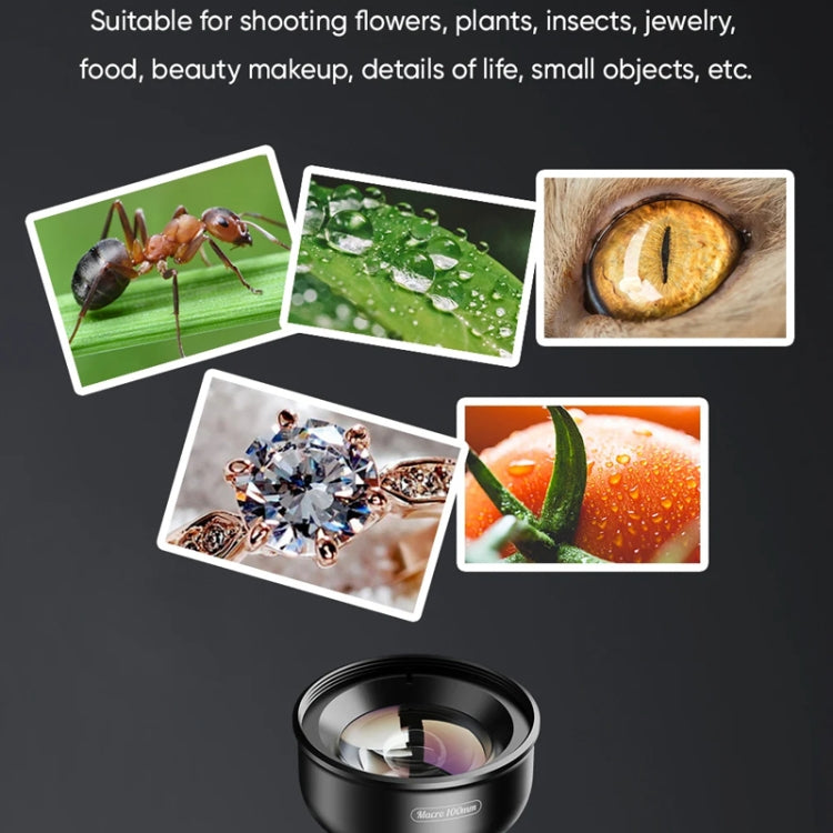 APEXEL 4K HD 100mm Macro Lens With LED Fill Light Set for Smartphones - HoMEdemic™ 