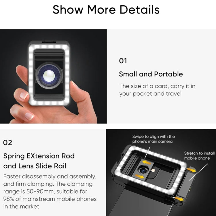 APEXEL 4K HD 100mm Macro Lens With LED Fill Light Set for Smartphones - HoMEdemic™ 