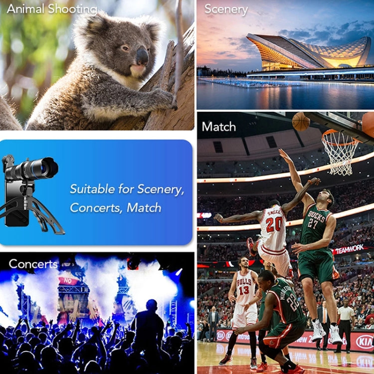 APEXEL APL-20-40XJJ04 20-40X HD External Dual-adjustment Zoom Telescope Universal Telephoto Phone Lens - HoMEdemic™ 