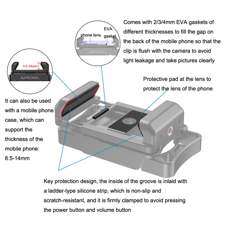 APEXEL APL-F002 Dual Monocular Bird Watching Camera Universal Eyepiece Connector Phone Accessories(Black) - HoMEdemic™ 