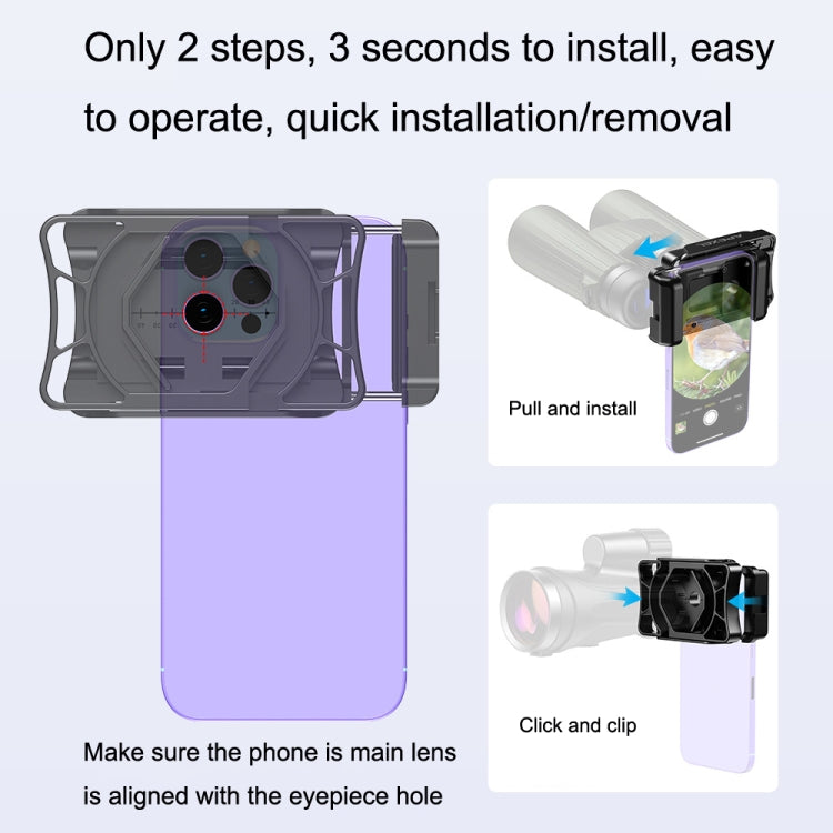 APEXEL APL-F002 Dual Monocular Bird Watching Camera Universal Eyepiece Connector Phone Accessories(Black) - HoMEdemic™ 