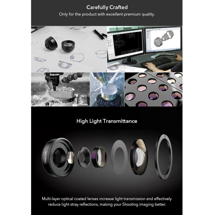 APEXEL APL-HB100MM HD Insect Jewelry 100 Micro External Mobile Phone Lens(Telephoto Clip) - HoMEdemic™ 