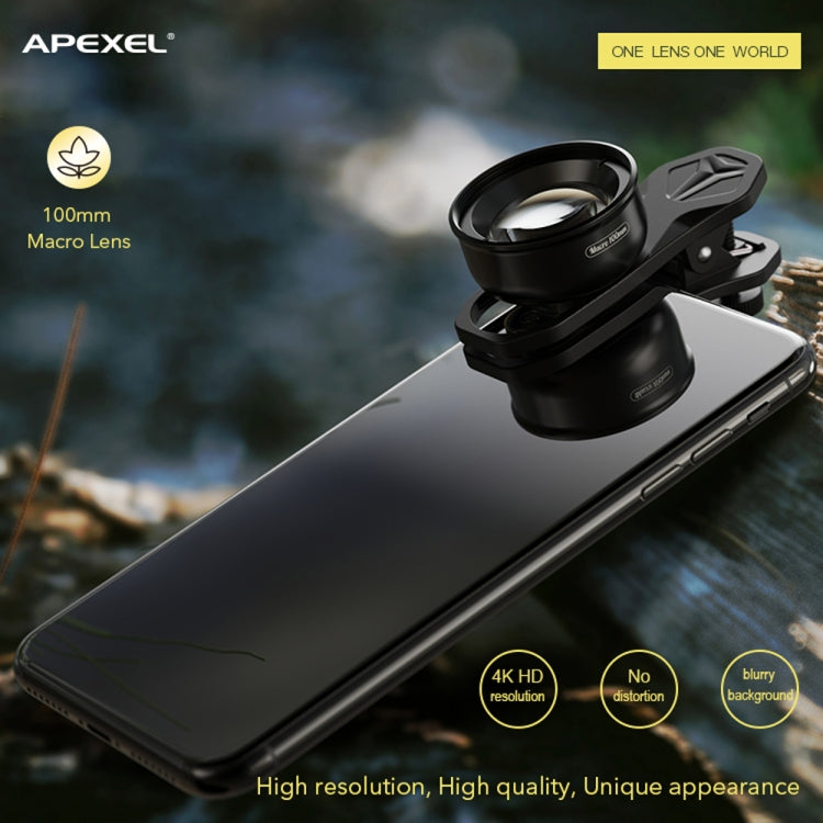 APEXEL APL-HB100MM HD Insect Jewelry 100 Micro External Mobile Phone Lens(Telephoto Clip) - HoMEdemic™ 