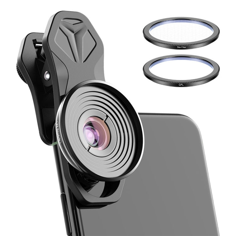 APEXEL APL-HB10X Macro Lens Telephoto Clip + Star Light Filter + CPL Phone Lens Kit - HoMEdemic™ 