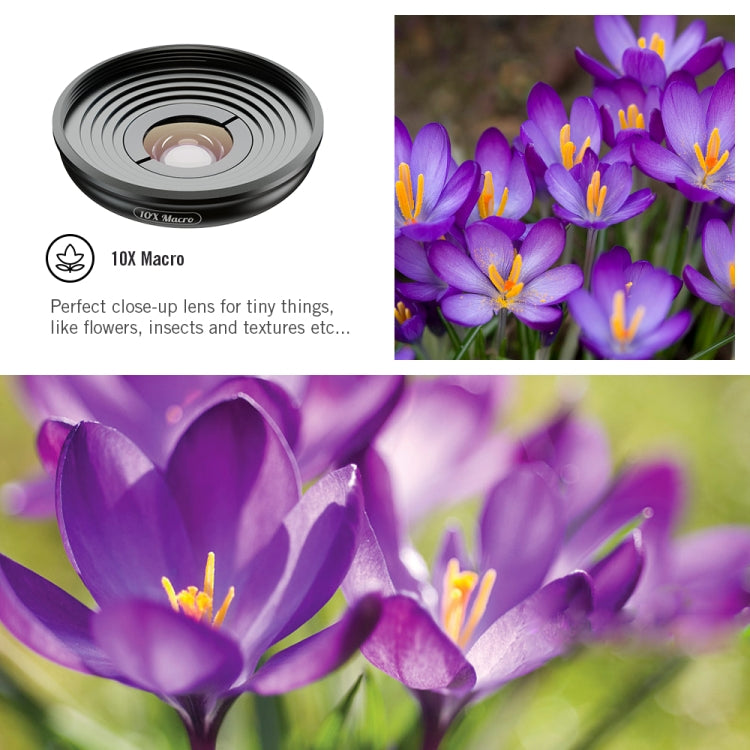 APEXEL APL-HB5 5 in 1 Wide Angle Macro Fisheye HD External Mobile Phone Lens(Set) - HoMEdemic™ 